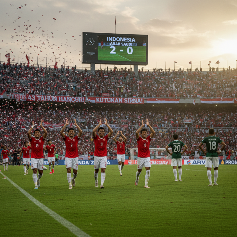 Timnas Indonesia Sikat Arab Saudi 2-0, Akhiri Kutukan 43 Tahun